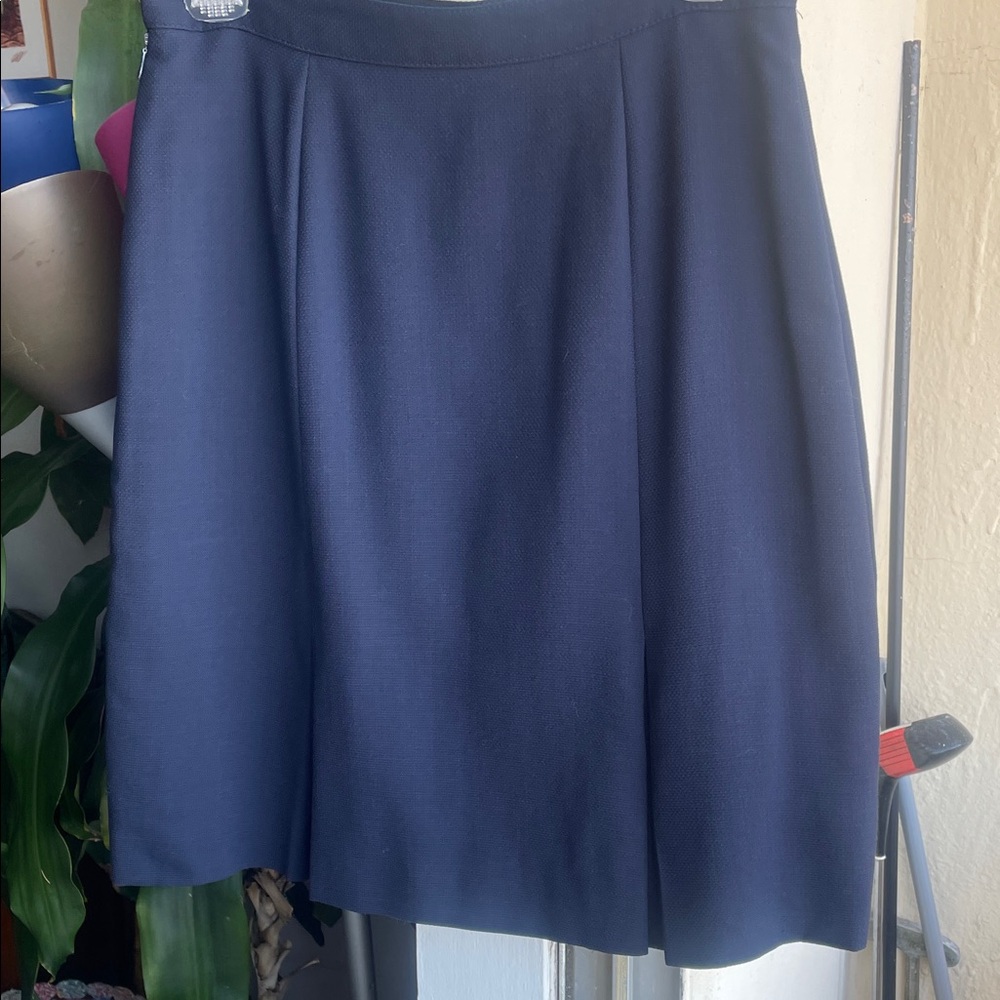 Vintage Laura Ashley Navy Blue A-Line Skirt missing tag